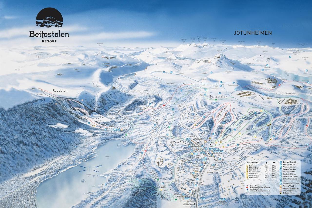 Leilighet Beitostolen Sentrum, Terrasse Og Innendors Parkering ภายนอก รูปภาพ